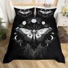 Set Copripiumino Farfalla Gotica Blu Set Biancheria da Letto Fungo Trippy Boemo Microfibra Ultra Morbida e Leggera Set Copripiumino Matrimoniale Regina