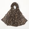 Hot-selling new leopard print chiffon printed long towel IN wind soft skin-friendly breathable bag head towel women
