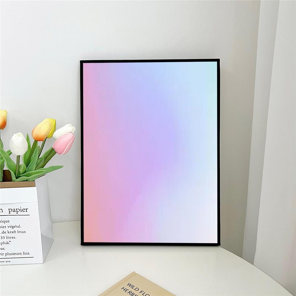 1pc Gradient Aura Self-adhesive Art Poster Waterproof Paper Sticker Coffee House Bar Room Wall Decor