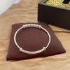 999,9 Milioni Monete di Rame Argento Sterling, Bracciali in Argento Puro, Monete Solide da Donna, Bracciali in Argento, Design Giovani e Minimalisti