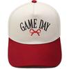 GAME DAY Bow Embroidery Color Matching Truck Hat Race Day Ladies Support Shade Dad Hat