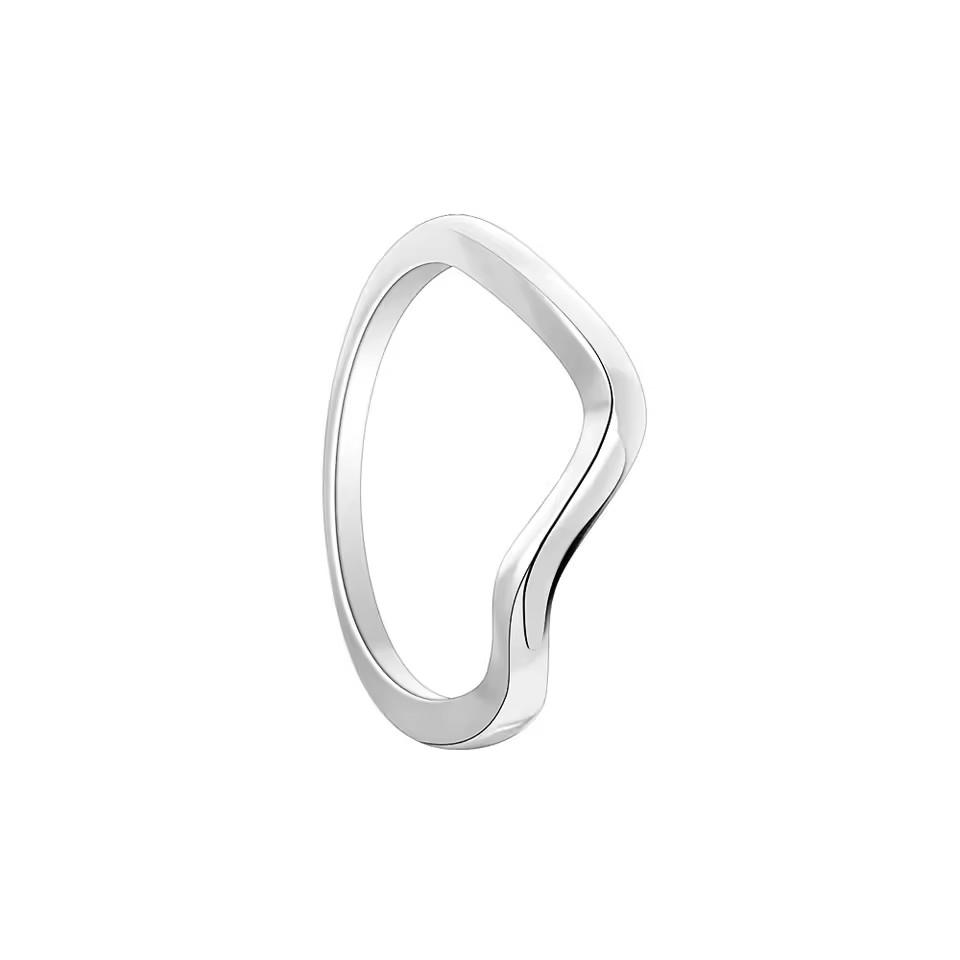 

925 Sterling Silver Ring for Women Heart-shaped Geometric Simple Design Fashio Ring Cool Casual Daily Jewelry Gift 9