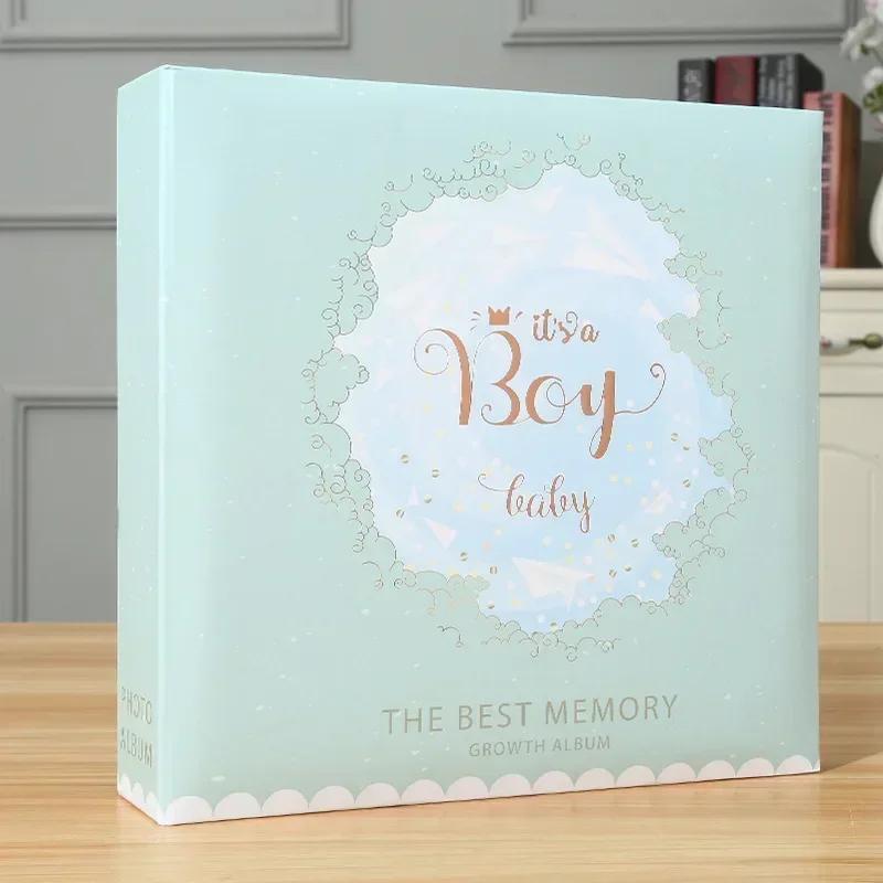 Writable 6 Inch Photo Album Baby Growth Record 200pcs Large Capacity Paper Core Bag Souvenir Collection Home Decor Memory Book