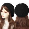 Women's Plain Color Knit Beret Hat Ladies French Artist Beanie Beret Hats Spring Casual Thin Acrylic Berets for Women
