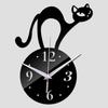 Creative Cat Wall Clocks Mirror Frameless Battery Operated Wall mounted Clocks For Home Living Room Decor