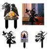 Festive Patio Ornaments Halloween Ground Stake Garden Art Decorative Acrylic Yard Sculpture Waterproof Easy Install Stakes Sign Weather Resistant