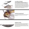 tassel 18G Walleye chatter Buzzbait spinner bait Beard fishing lure bass pike walleye