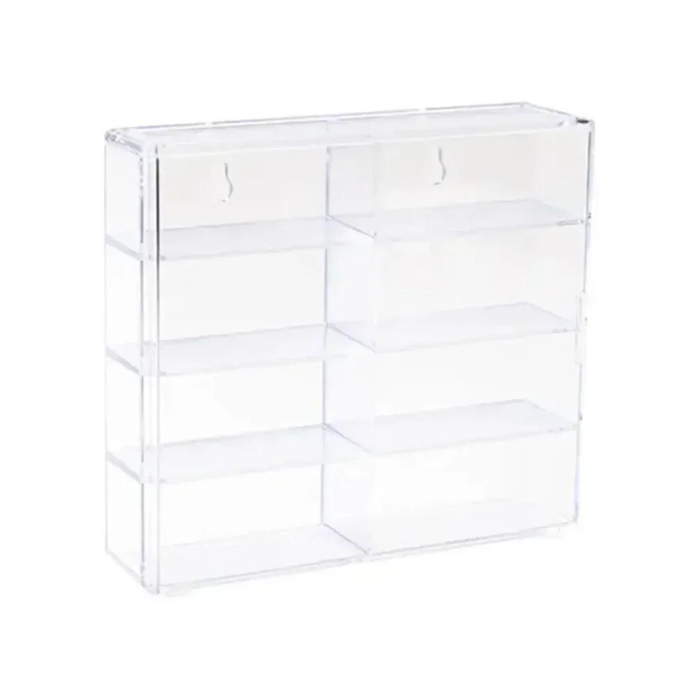 Acrylic Car Display Box 1:64 For Hot Wheels Car Model Toy 8 Grid Cabinet Rack Dustproof Stackable Car Storage Boxes Transparent