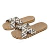Summer Linen Slippers For Women 36-45 Flat Sandals Lightweight Eva Home Slippers