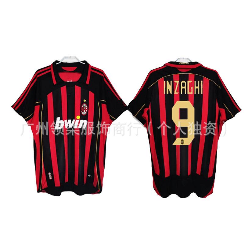 AC Milan retro jersey 0607 season Kaka Maldini Ronaldini Ronaldinho Pirlo collector's edition football jersey
