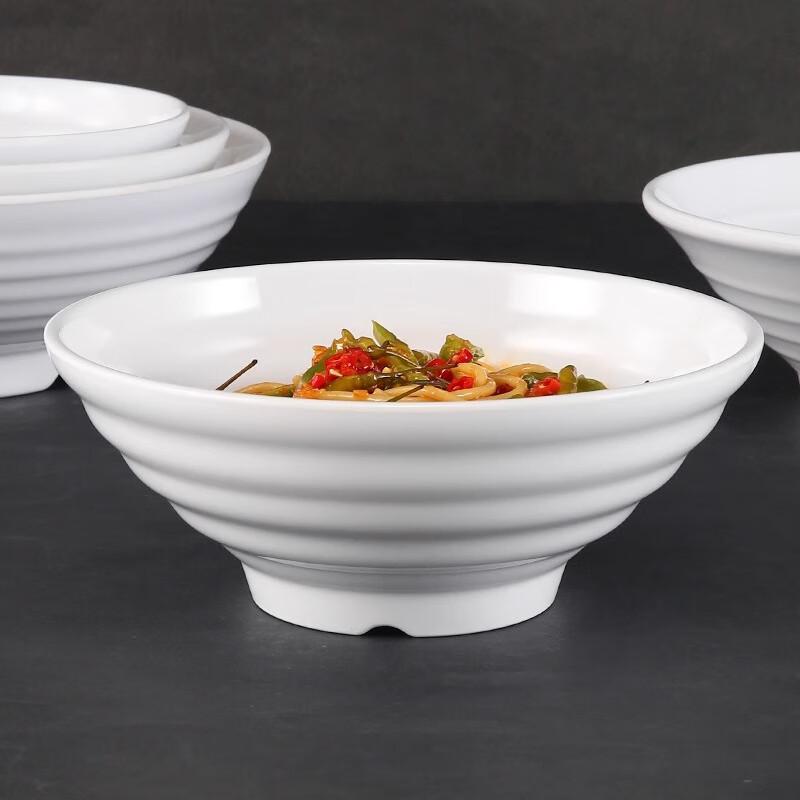 A5 White Thickened Melamine Commercial Noodle Bowl