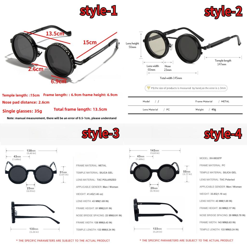 Manual Rotation Adjustable Brightness Sunglasses Neutral Fashion UV-resistant Fishing Light-reducing Eyewear