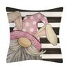 Happy Easter Cushion Cover Bunny Eggs Printed Pillow Cover Easter Rabbit Printed Pillowcase Home Decorative Throw Pillow Case