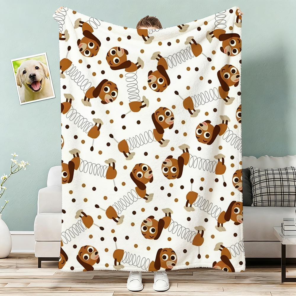 Cute Dachshund Throw Lightweight 240G Flannel Blanket Soft Skin-Friendly For Summer Cooling