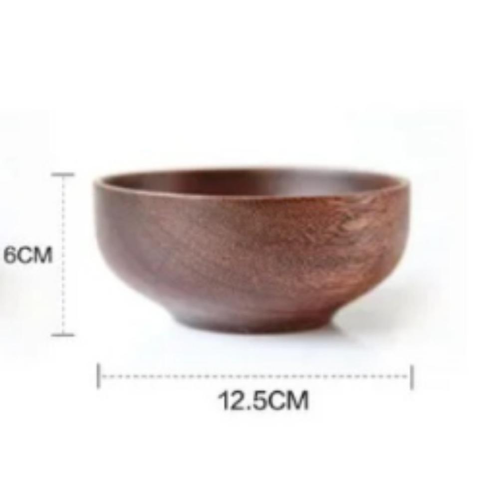1PC Large soup bowl wood tigela healthy food containers dinner dishes vintage salad rice Japanese style tableware LC 013