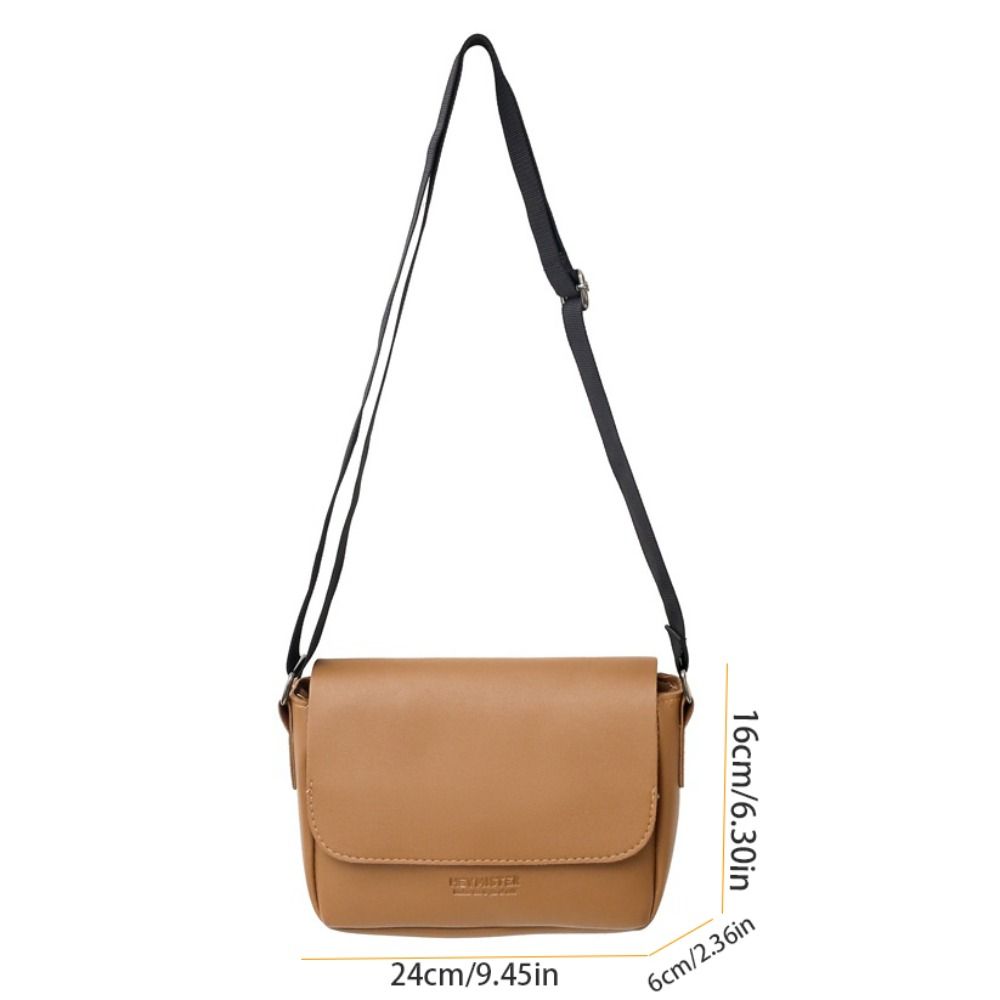 Rectangular Men Crossbody Bag PU Leather Shoulder Bag Fashion Women Messenger Bag  Camping