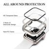 Glass+Diamond Cover For Apple Watch Case 46mm 40mm 44mm 41mm 42mm 45mm Bling Bumper Protector iWatch Series 11 10 9 SE 7 8 Case