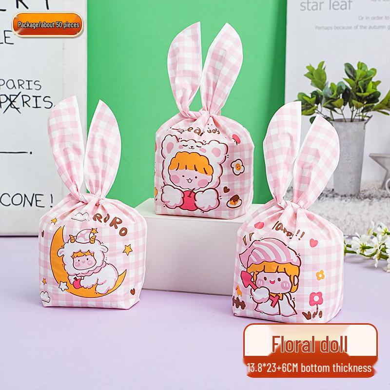 Children's Day Gift Bag: Snowflake Crisps, Snacks, Biscuits, Candy Rabbit Ear Packaging