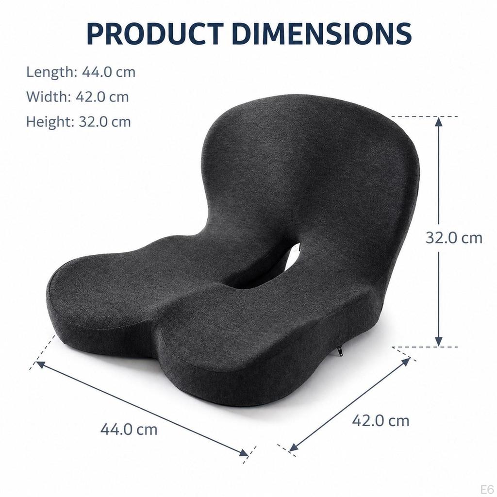 Memory Foam Seat Cushion Back Non Slip Practical Multifunctional Chair Pad Waist