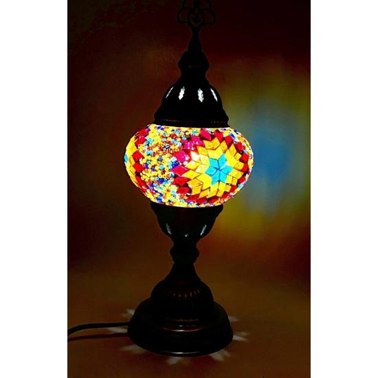Mozaik Masaüstü Komodin Otantik Dekor Aydınlatma Masa Ve Gece Lambası