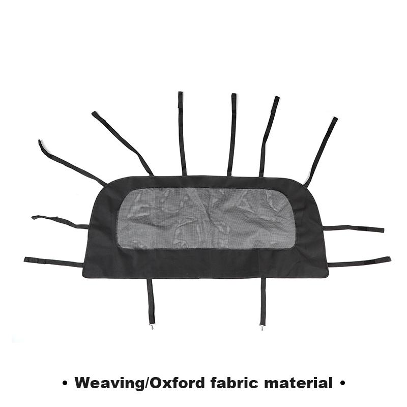 Car Rear Seat Cloth Barrier Backseat Isolation Trunk Organizer Net Leather Trunk Cover for Jeep Wrangler JK 2-Doors 2007-2017 Backseat Cloth net