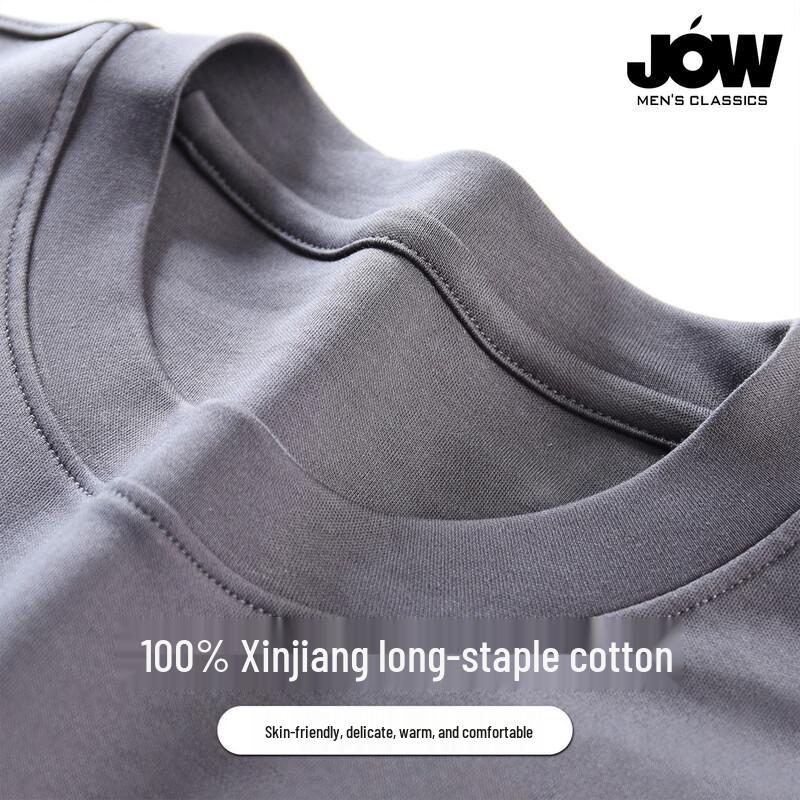 JOW Men's Premium Liquid Ammonia Cotton Long-Sleeve T-Shirt