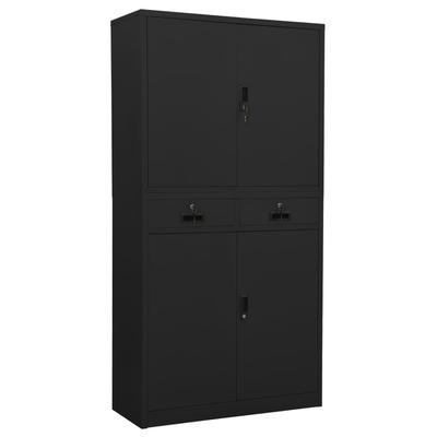 Vidaxl Office Cabinet, Anthracite, 90X40X180 Cm, Steel