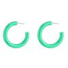 Kenjie Iridescent Electroplated Classic Hoop Earrings for Women - Colorful Punk Retro Style.