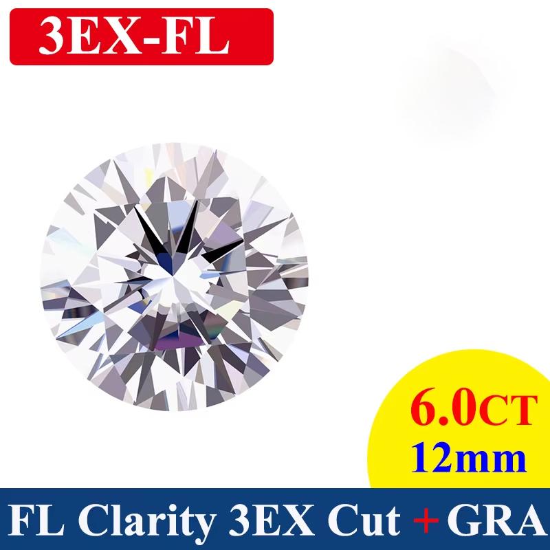 Toppkvalitet 0,5-5CT FL Klarhet 3EX Slipt D Farge Moissanitt Løs Dyrket Stein Diamant Moissanitt Sertifisert GRA Fine Moissanitt Smykker