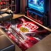VfB Stuttgart Club Crest Red Wave Stadium Print Area Rug German Soccer Fan Non Slip Rectangular Floor Mat Gaming Room Living Bedroom Home Decor Rug