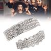 Teeth Set Bling Teeth Accessory Decoration for Halloween Party Hip Hop Show Argent