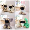 Adorable Large Plush Toys 8" Pug Dog In 7 Unique Costumes Cuddly Soft Toy