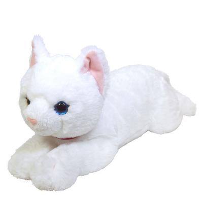 Sun Lemon Lap Cat Plush Toy P-1832 Medium White Odd Eyes