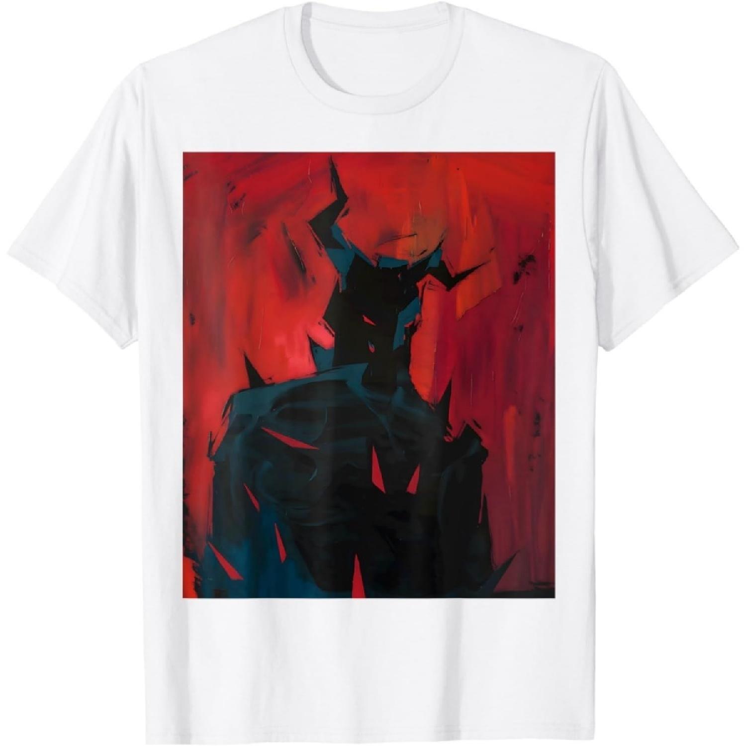 

Red Demon Satan Baphomet Hell Occult Art Goth Dark Horror T-Shirt XXXXXL білий