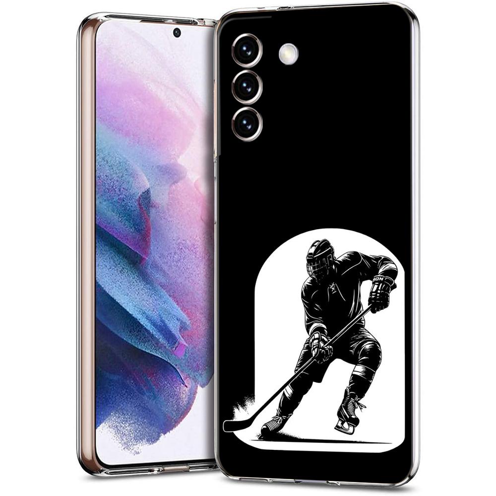 Ice Hockey Rink Phone Case For Samsung Galaxy S24 Ultra S23 FE S22 S20 S21 5G S10 S9 Plus S10E S8 Soft Silicone Clear Cover