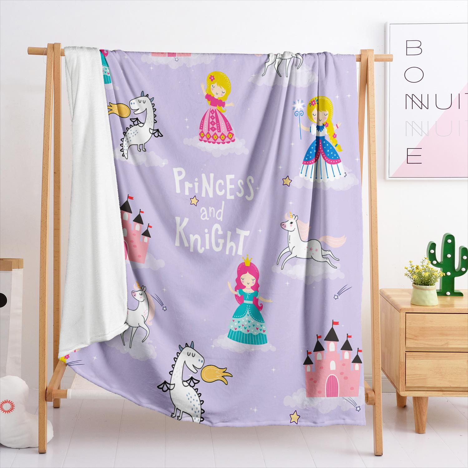 

Одеяло Фланелевое Одеяло Иллюстрация Радуги Принцесса 3D Цифровая Печать Одеяло Одеяло 120X90cm