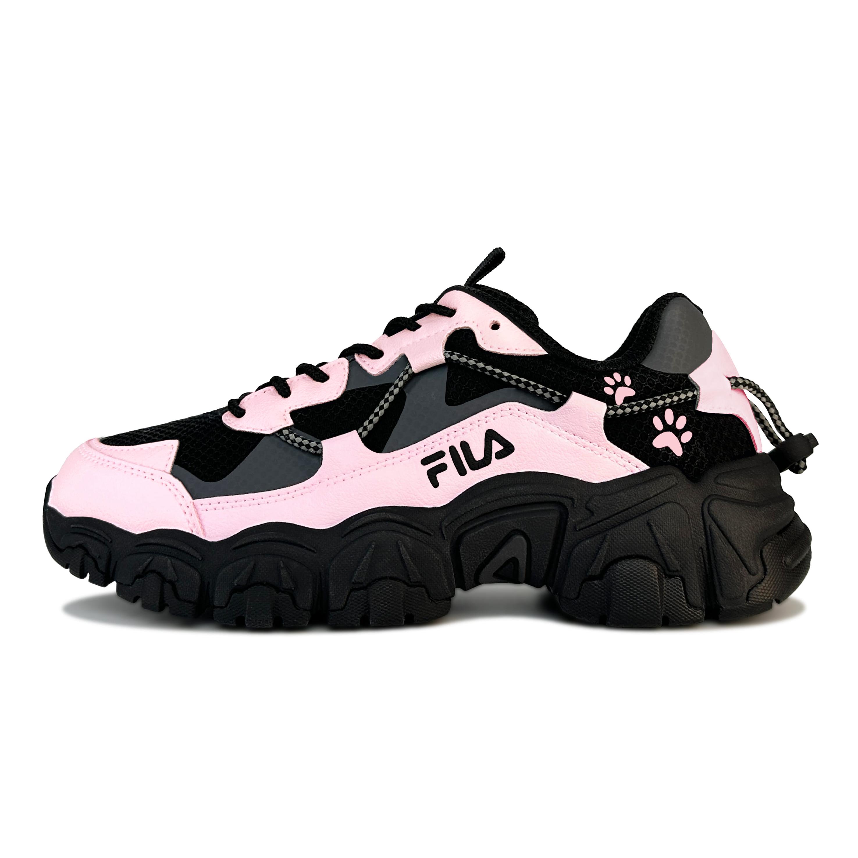 FILA Fluid Pink Paw Cool Cat, Shimmery Cat Cushioning Low top Chunky Sneakers Unisex Romantic Pink 1JM02570H-001(Team79-) 37.5