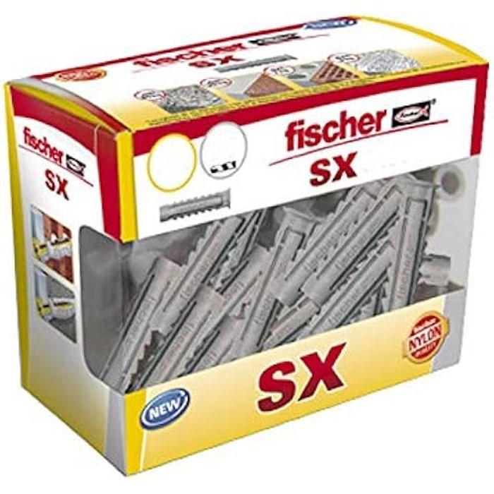 Chevilles - FISCHER - Taco SX 6x30 - Lot de 80 - Nylon - Facile à assembler