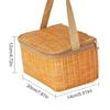 Strohgewebte wasserdichte, isolierte Thermo-Bento-Lunch-Einkaufstasche, Reise-Picknickbox