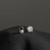 Minimalism Silver Color Cute Space Astronaut Stud Earrings for Women Asymmetric Planet Opal Lovely Simple Ear Piercing Jewelry