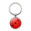 Hexagon Keychain Naruto Star Pendant Metal Glass Alloy Anime Round Decoration