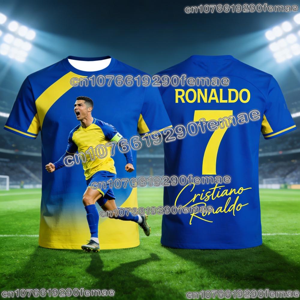 2026 Ronaldo #7 Taraftar Versiyonu Futbol Forması Yetişkinler ve Çocuklar İçin Nefes Alabilir ve Rahat Yazlık Futbol Antrenman Forması