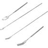 4pcs Extendable Fork and Spoon Set, Stainless Steel Telescopic Extension Dinner Fork, Retractable BBQ Fruit Dessert Fork for Cooking, Outdoor,
