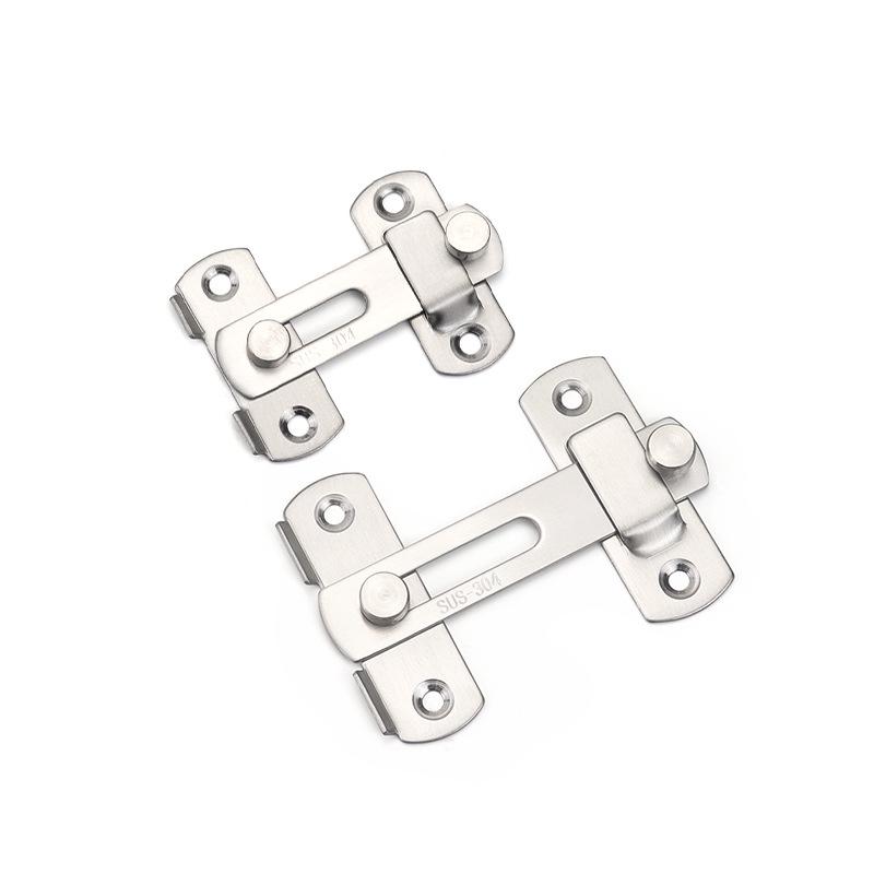 Black Stainless Steel Anti-Theft Sliding Door Lock Latch for Wooden Doors