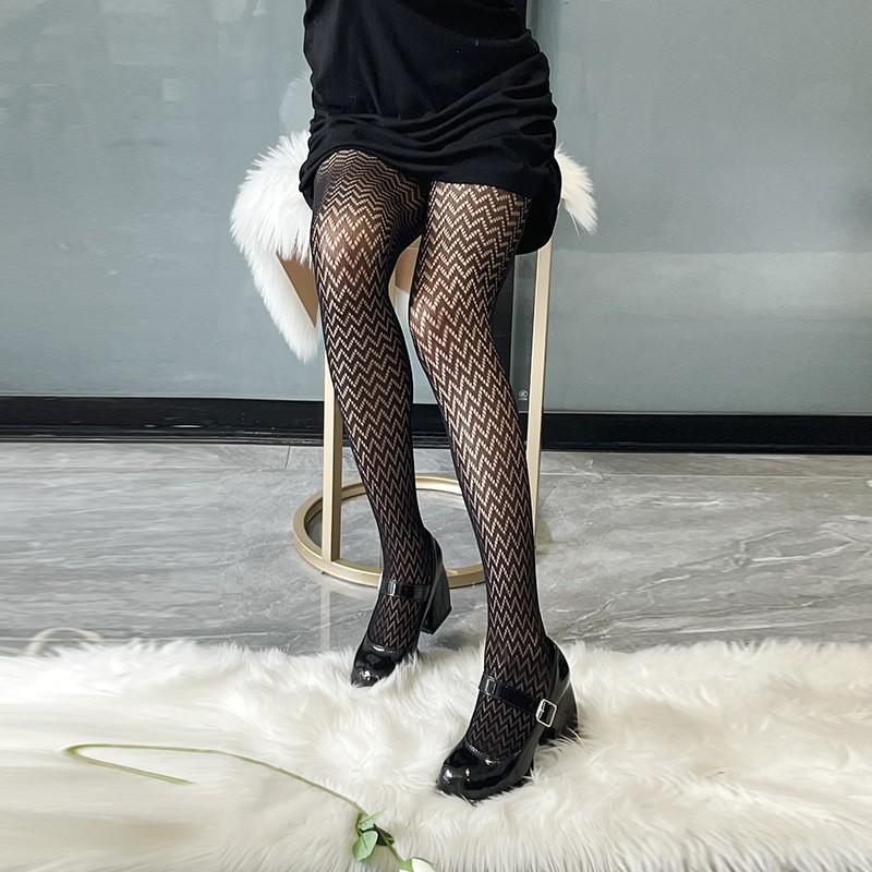 Damen Over-the-Knee Schwarze Strümpfe mit Trägern - Weiße Einteiler Strumpfhose