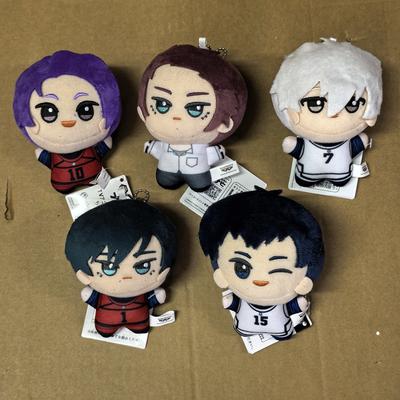 10cm Anime Volleyball Boy Blue Lock Kawaii Bag Charm Key Ring Isagi Mikage Reo Rin Itoshi Itoshi Sae Plush Plaything Kids Gift