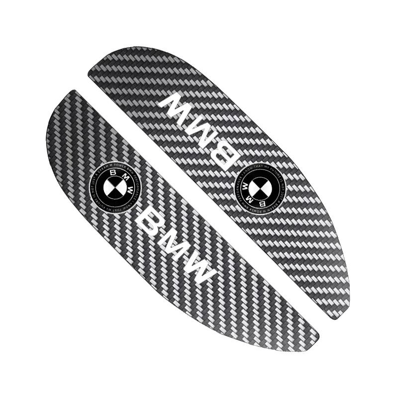 BAII9 2025 Hot 2pcs Car Rear View Mirror Sticker Rain Eyebrow For BMW 50th Kith 5 Series F20 E39 F10 F30 E90 E46 E60 G60 X5 E87 F11 G2