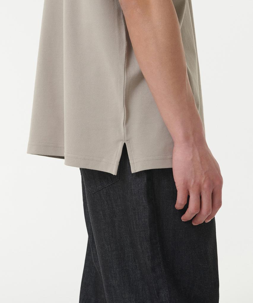 Musinsa Standard [Cooltandard] Relaxed Fit Pique Polo Shirt [Grayish Beige]