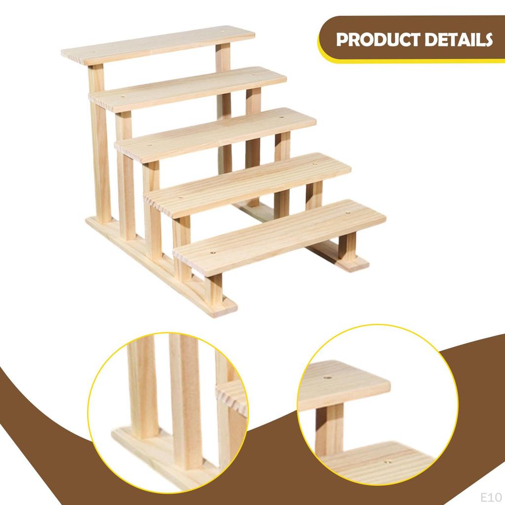 Wood Display Riser Cupcake Stand Decorative Figure Perfume Organizer for Figures