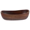 Wooden Boat Serving Plate Rustic Style Approx 5.8 X 3.3 X 1.7 Handmade Wood Fruit Bowl Salad Snack Tray Dessert Coffee Table